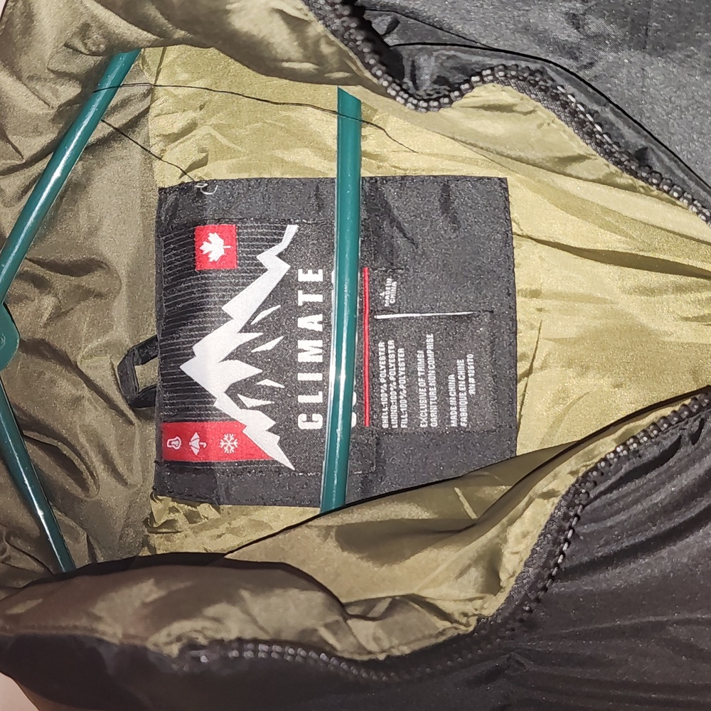 climate concepts puff jacket size men's large